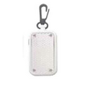 Key Ring, Safety Reflector Flashlight - Clear